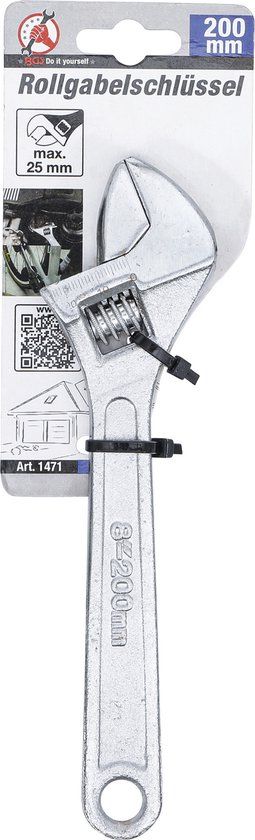 BGS Verstelbare moersleutel 200 mm 25 mm