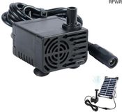 RFWR® Zonne-energie Vijverpomp 12V met Instelbare Sproeiverplaatsing - 300 l/u
