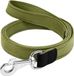 WAUDOG Canvas Laisse pour chien / Laisse pour chien - Coton - Revêtement hydrofuge - Vert militaire - Réfléchissant - Largeur : 35 mm - Longueur : 10 mètres