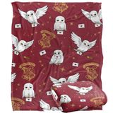HARRY POTTER Deken, 152 x 127 cm, Hedwig AOP Silky Touch, superzachte plaid