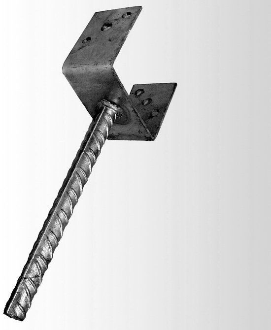 Intergard U-pergoladrager paalhouder licht lange pen 91mm