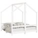 vidaXL Kinderbed, wit, 2 stuks (70x140 cm), massief grenenhout