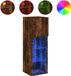 vidaXL Tv-meubel LED-verlichting 30,5x30x90 cm gerookt eikenkleurig