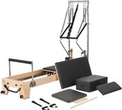 VEVOR Pilates Reformer Houten Pilates Machine Home Gym Esdoornhout