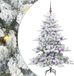 vidaXL Sapin de Noël artificiel articulé blanc 150 cm PVC et acier