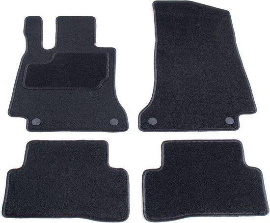 Automatten op maat voor Mercedes C-klasse W205 (2014+) - Zwart Stof