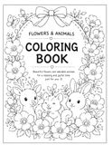 Flowers & Animals Coloring Book