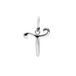 Lucardi Dames Stainless steel bedel letter - Hanger - Staal - Zilverkleurig