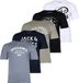 JACK&JONES Heren T-shirts JJLEOGRA TEE SS CREW NECK 5PK MP - M