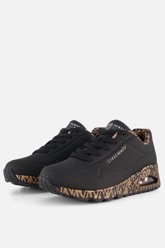 Skechers Uno JGoldcrown Love Sneakers zwart - Dames - Maat 39