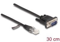 Delock 88008 RJ45 / Serieel Netwerkkabel, patchkabel 0.30 m Zwart