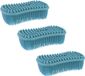 CMP Nettoyage éponge pour casseroles/plats - 3x - silicone - 2 faces - bleu - 14 x 7 cm