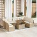 Maison Exclusive - Ensemble de jardin avec banc, 10 pièces, beige, en polyrotin