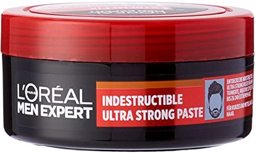 L’Oréal Paris men expert L'Oréal Men Expert Extreme Fix Indestructable Ultra Strong Paste, haarstylingpasta voor mannen, voor opvallende creatieve stijlen met maximaal 24 uur extreem sterke grip, 1 x 75 ml