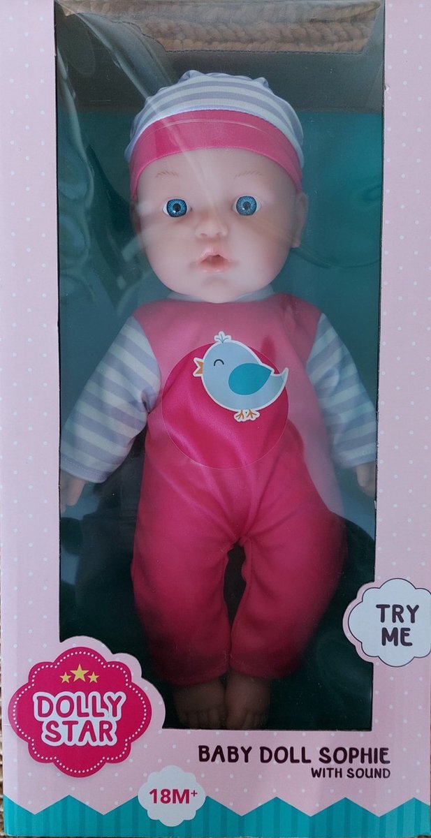 DOLLY STAR Baby Doll pop Sophie - Dolly Star- Baby Doll met geluid