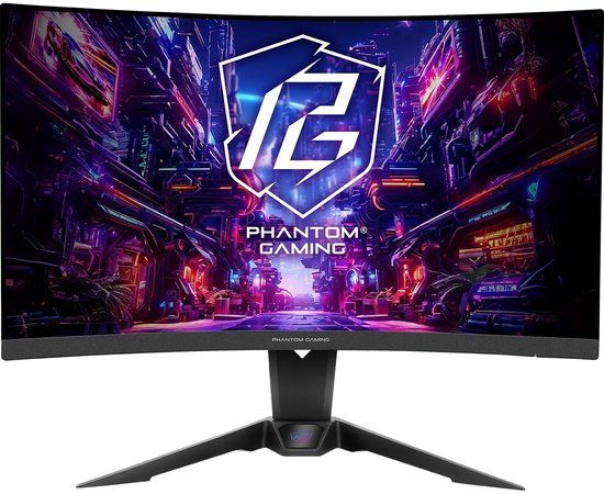 ASRock PG27QRT2A Serie - Gaming Monitor - 27 inch - Gebogen - QHD 2560 x 1440 - 180 Hz