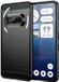 Techsuit Hoesje geschikt voor Nothing Phone (3a) - Carbon Silicone Back Cover - Zwart