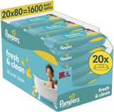 Pampers Fresh Clean - Billendoekjes - 20 Verpakkingen van 80 Doekjes