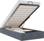 vidaXL Bedframe zonder matras 90x190 cm fluweel donkergrijs