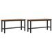 Banc de salle à manger 2 pcs bois ancien 100 x 32,5 x 48,5 cm