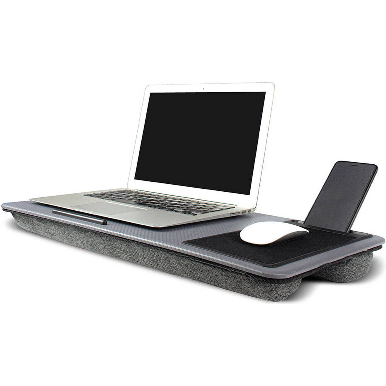 The Source Wholesale ingenious gifting - laptoptafel multifuctioneel - schootbureau - muismat en telefoonhouder - carbon