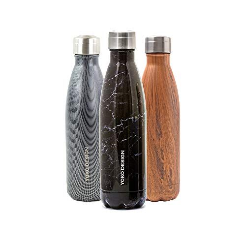 YOKO DESIGN Thermosfles - 260/500/750 ml - Dubbelwandig - Roestvrij staal - BPA-vrij - Herbruikbaar - Milieuvriendelijk
