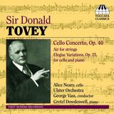 Outhere Toccata Classics Alice Neary, Gretel Dowdeswell, Ulster Orchestra, George Vass - Tovey: Cello Concerto Op. 40, Air For Strings, Elegiac Variations, Op. 25, For Cello And Piano (CD)