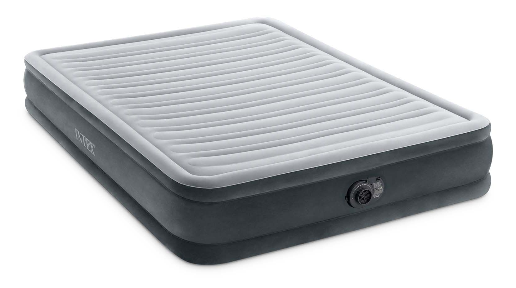 Intex Comfort Plush Queensize Airbed - Grey - Built-in Electric Pump