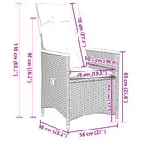 VidaXL 9-delige Tuinset met kussens, polyrattan, zwart