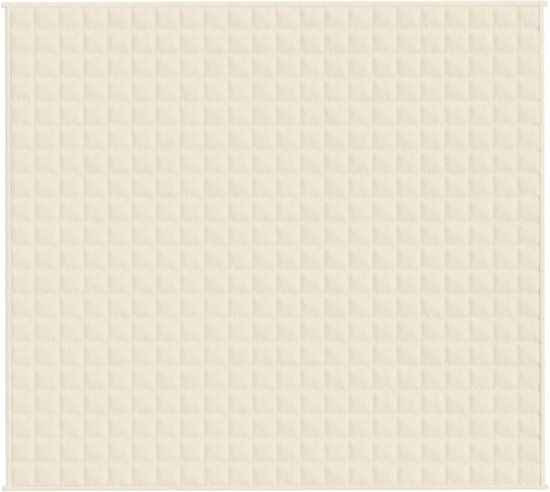 vidaXL Verzwaringsdeken - 200x230 cm - 9 kg - Lichtcrème