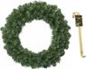 Decoris Groene kerstkransen/dennenkransen 50 cm kerstversiering met gouden hanger
