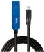 LINDY 43380 USB-kabel USB 3.2 Gen1 USB-A bus, USB-C stekker 5.00 m Zwart/blauw
