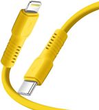 Forever, USB-C naar Lightning Kabel 27W - 2.4A Data & Opladen - 1.8m, Geel