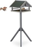 Relaxdays Voedertafel Tuinvogels op standaard - Weerbestendig dak - 120 x 62 x 55 cm - Hout