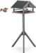 Relaxdays Voedertafel Tuinvogels op standaard - Weerbestendig dak - 120 x 62 x 55 cm - Hout