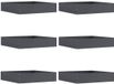 vidaXL Gazonrand 6 stuks 60 x 60 x 13 cm Staal Antraciet