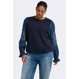 ONLY CARMAKOMA Plus Size sweater - donkerblauw