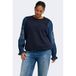 ONLY CARMAKOMA Plus Size sweater - donkerblauw