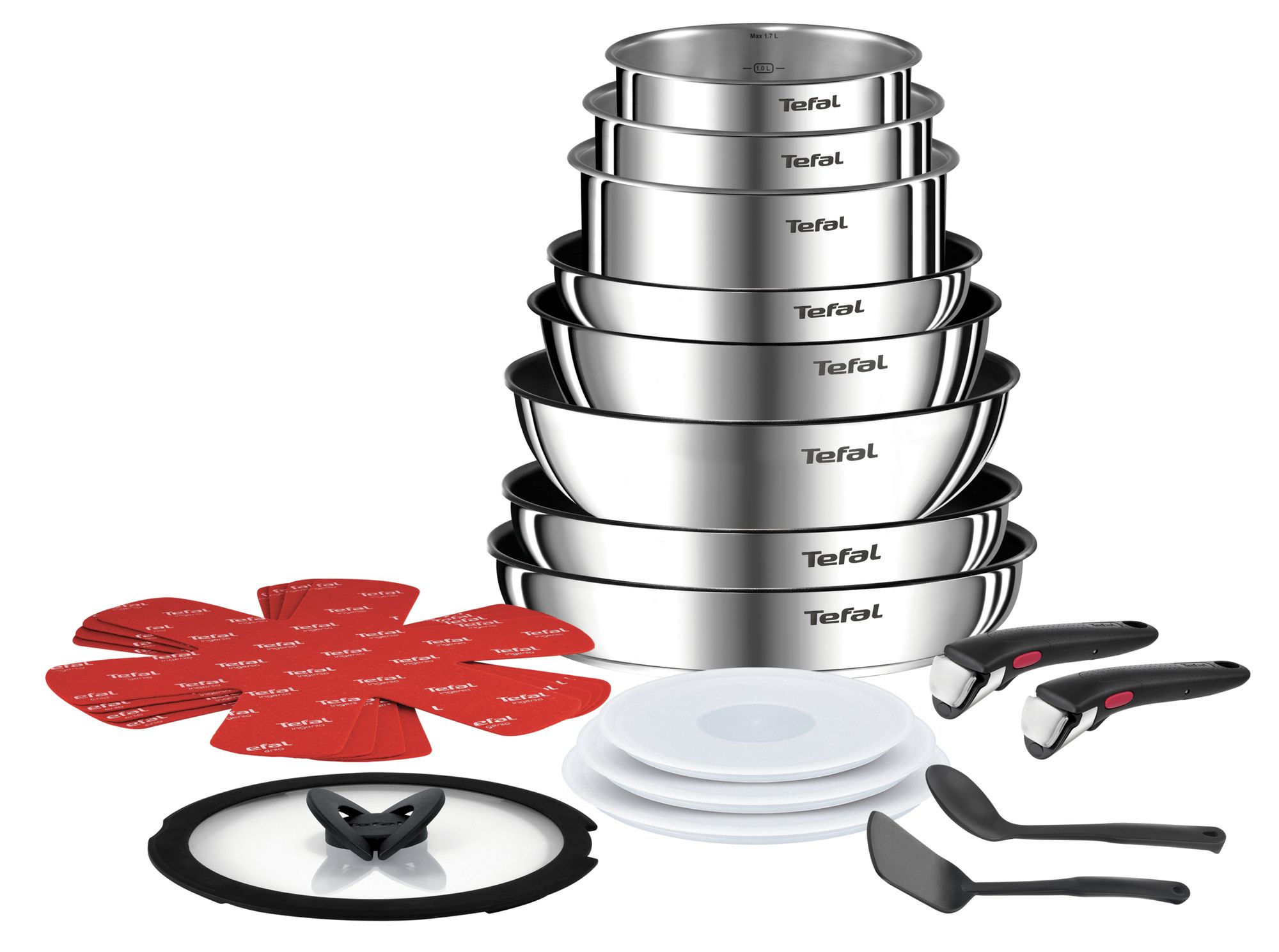 Tefal Ingenio Emotion L897SJ04 - 20-delige pannenset - Inductie - Stapelbaar - Afneembare Handgreep - Ruimtebesparend