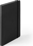 Merkloos Notitieboekje A5 - met elastiek - zwart - 100 paginas - hardcover