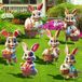 BeiJingLiangPinJiaZuoKeJiWenHuaFaZhanYouXianGongSi Lapin de Pâques 6 pièces