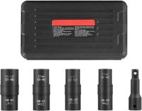 Merkloos / Sans marque Shanghai Sishun Technology Co., Ltd Wielmoersleutelset, 1,27 CM, 4 Maten - Klapdekselontwerp - Chroom-Molybdeenstaal - Compact Ontwerp - Met Opbergdoos
