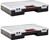 vidaXL Assortimentsdozen - 2 stuks - met verdelers - 460x325x80 mm - Kunststof