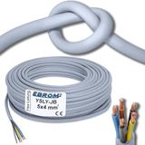 Flexibele YSLY-JB Flexibele installatiekabel 5 x 4 mm² grijs voor wandlaadstation, e-auto oplaadbox, aansluiting op het laadstation, 5 x 4 mm², nauwkeurig per meter, in stappen van 1 m