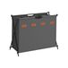 SONGMICS Wasmand, 155 litres, 4 compartiments, structure en X pliable | Panier à linge, étiquettes individuelles, pour buanderie, chambre, salle de bain, gris ardoise, collection STEVIE LCB140G01