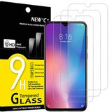 NEW'C Screen Protector voor Xiaomi Mi 9 SE, Mi Play, Gehard Glas | 3 Stuks, Transparant, 9H Hardheid, Krasbestendig, Zonder Bellen, HD Helder, Oleofobisch, Aanraakgevoelig