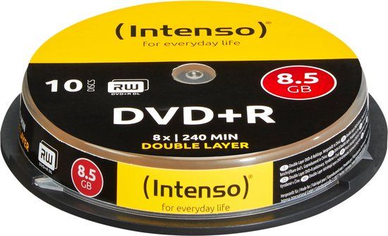 Intenso DVD+R 8.5GB DL - 10-pack - Cakebox