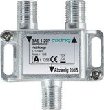 Axing BAB 1-20P - Cable splitter - 5 - 1218 MHz - Grey - A - 20 dB - F