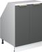 Vicco Rion meuble pour mur incliné – 60 x 81,6 cm avec 2 portes, corps de meuble 60 cm de profondeur anthracite-or