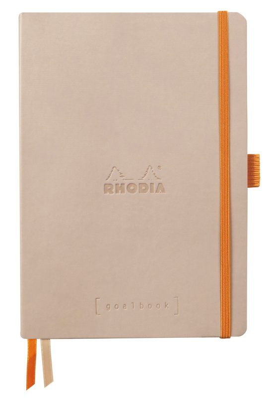 Rhodia Goalbook – A5 – 240 Bladen – Dotted – Ivoorkleurig Papier 90 g/m² – Elastieksluiting - Roze touch